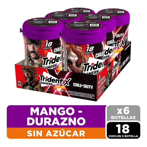 Chicle Trident Botella Call Of Dutty 6 Unid De 37,8g C/u