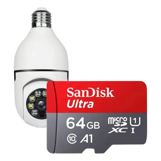 Cartão Memória 64gb P/câmera Ip Lâmpada Wifi Yousee E27