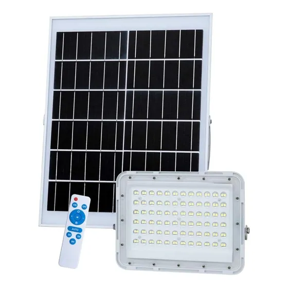 Reflector Panel Solar 100w Recargable Potente Luz Blanca Led