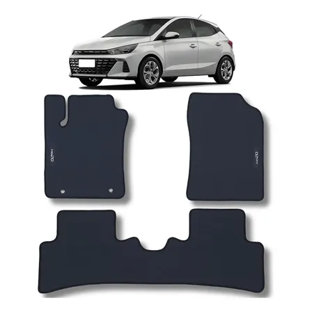 Tapete Borracha Hb20 Hatch Inteiriço 2023 2024 2025 2026 Preto