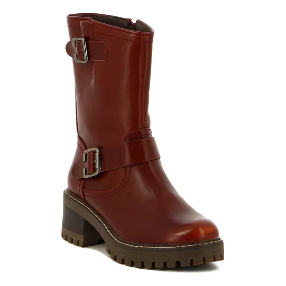 Country Bota De Mujer Caña Media - Bordo