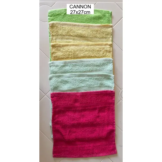 Toallas Pañitos Facial De Cara Unicolor Algodon Cannon Indiv