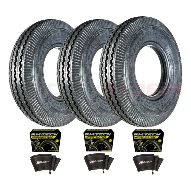 Llantas Mrf 4.00-8 76e 6pr Mototaxi + Camara 3uds Stockrider