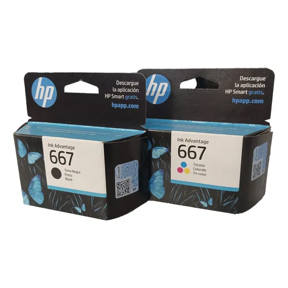 Pack Cartuchos Originales Hp 667 Impresora 2375 2775 2776