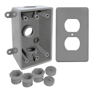 Caja Rectangular No Metálica 1/2, 3/4 C/tapa Pack 3 Pz Fs Caja Rectangular No Metálica 1/2, 3/4 C/tapa Pack 3 Pz Fs