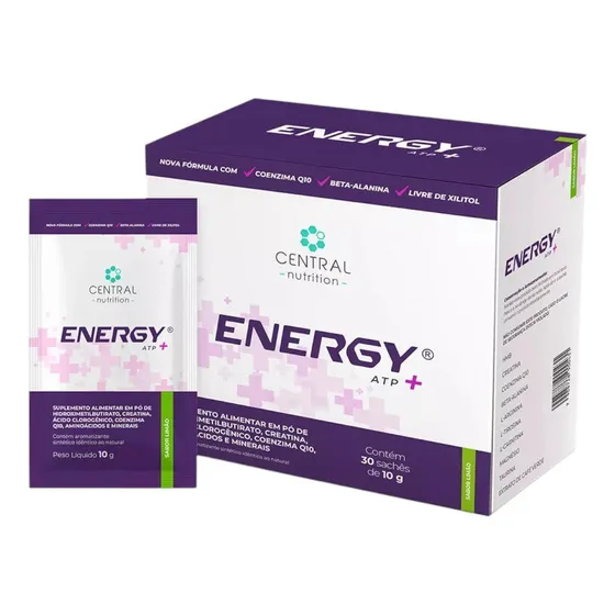 Energy® Atp - 10g 30 Sachês - Sabor Limão Central Nutritio