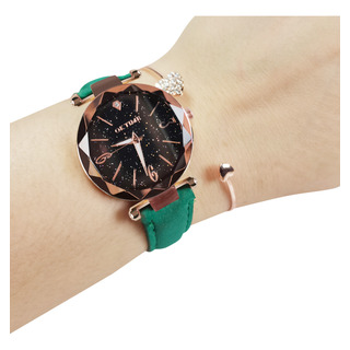 Reloj Retro Para Mujer Con Cinturón Y Manecillas Reloj Retro Para Mujer Con Cinturón Y Manecillas
