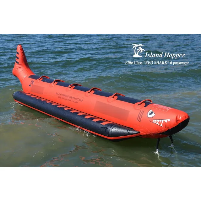 Island Hopper Red Shark Barco Banano Comercial Pesado Para 6
