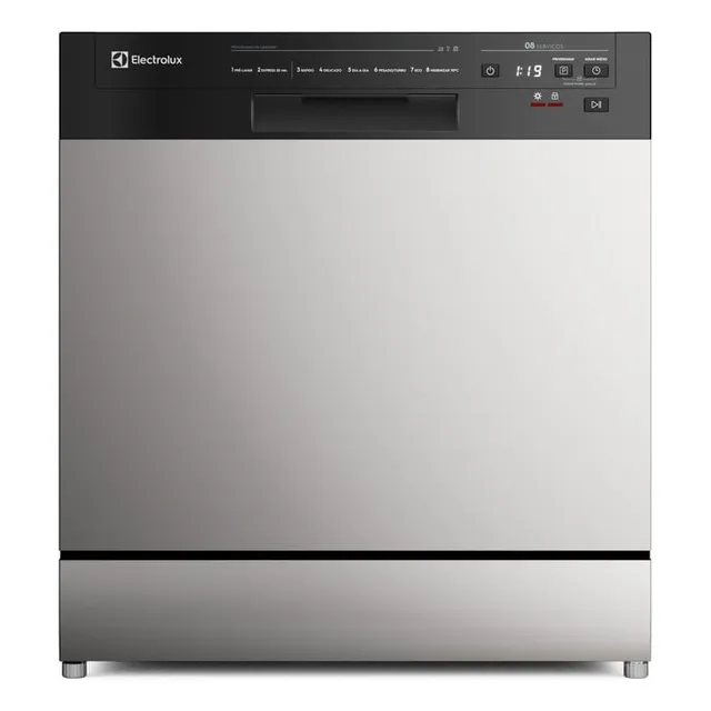 Lava-louça Electrolux Inox Com Programa Lava E Seca Ls08e Cinza 220v