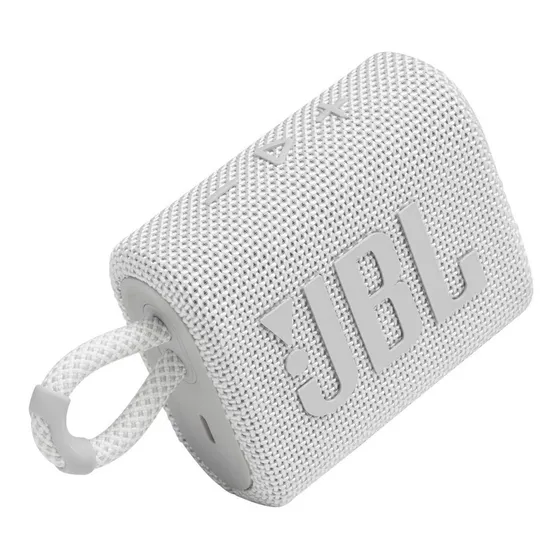 Parlante JBL Go 3 JBLGO3 portátil con bluetooth waterproof blanco