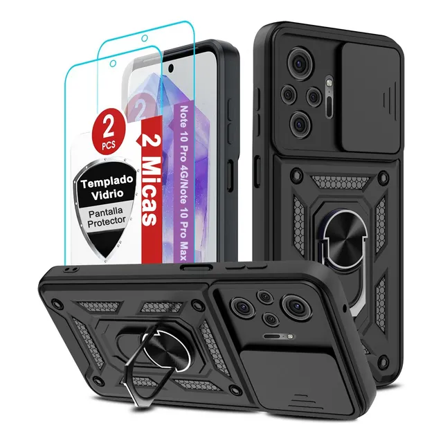 Funda Para Redmi Note 10 Pro 4g Con Uso Rudo + 2 Micas