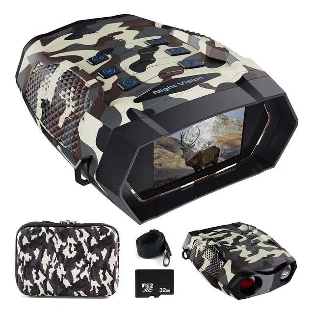 Visor Con Vision Nocturna 600 Metros Y Cámara 4k Binocular