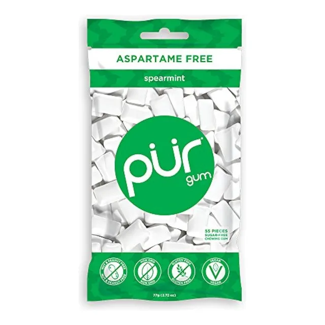 Goma De Mascar Pur 100 Xilitol, Menta Verde Sin Azucar, Sin