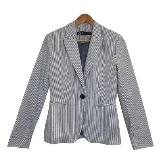 Blazer Listrado Feminino - Zara Tamanho G