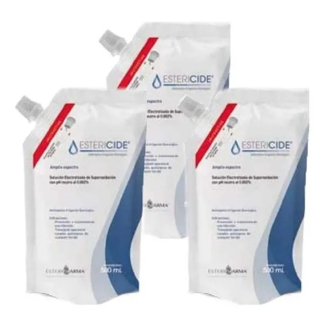 Pack 3 Estericide Solución Irrigación Quirúrgica Bolsa 500ml