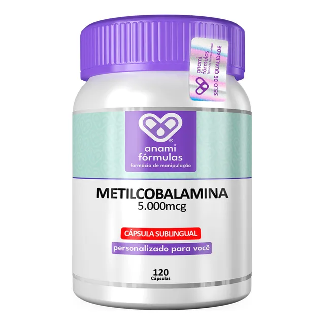 Metilcobalamina Max Dose B12 - 5.000mcg 120 Cáps Sublingual
