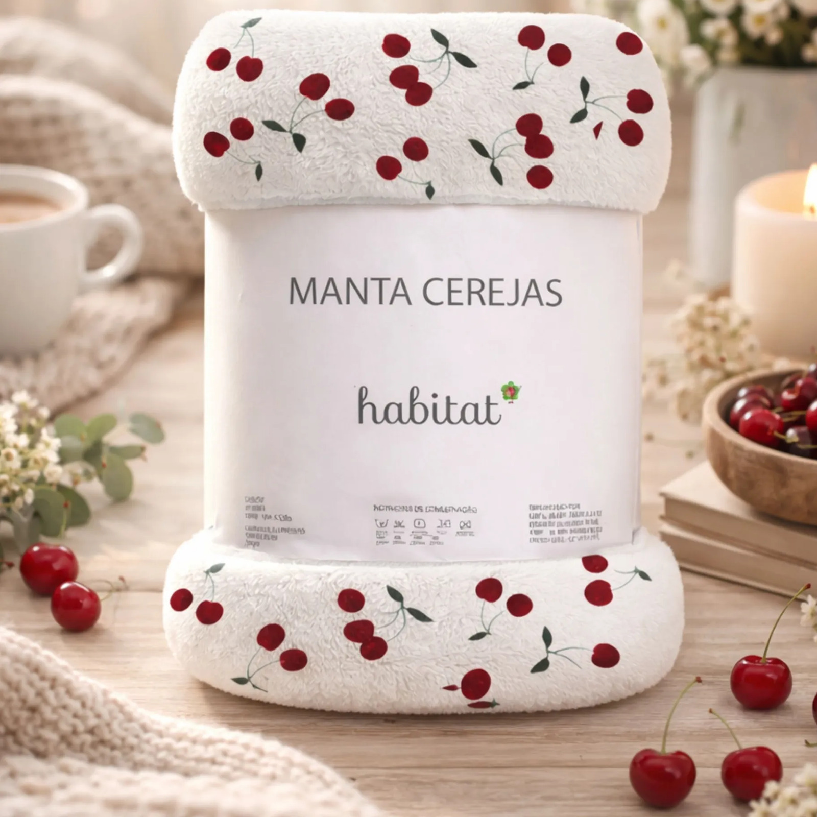 Manta antialergica cereja