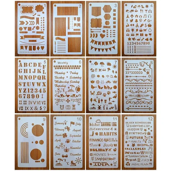 Juego De Plantillas Mengcube Para Organizacion, Tamano A5
