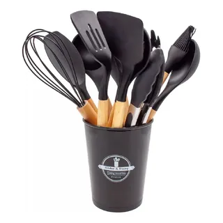 Kit 12pcs UtensĂlios De Cozinha Em Silicone Antianderente Kit 12pcs UtensĂlios De Cozinha Em Silicone Antianderente
