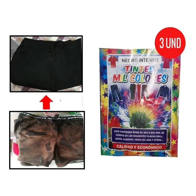 Tinte Para Teñir Ropa -tela De Color Negro  A1