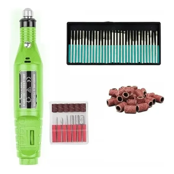 Pulidor Electrico De Uñas + Set De 30 Brocas + 10 Lijas
