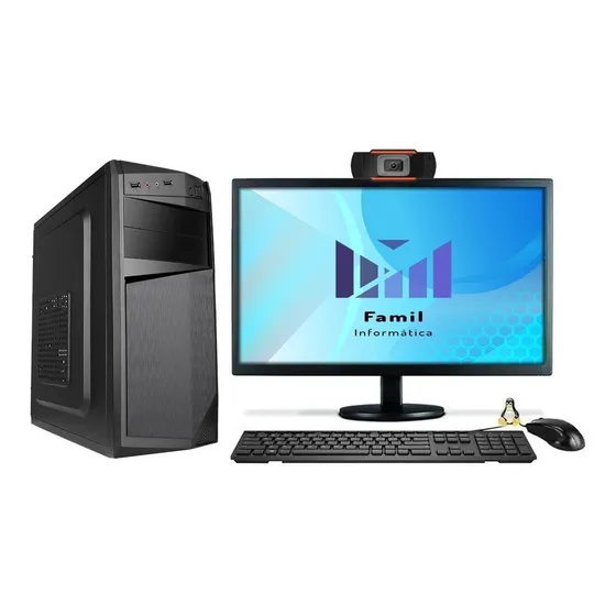 Pc Cpu Computador Completo Webcam Para Aulas On-line Estudo 