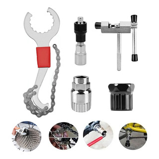 Kit Bicicleta De Herramienta 5 En 1 Extractor Pernos Cadena Kit Bicicleta De Herramienta 5 En 1 Extractor Pernos Cadena