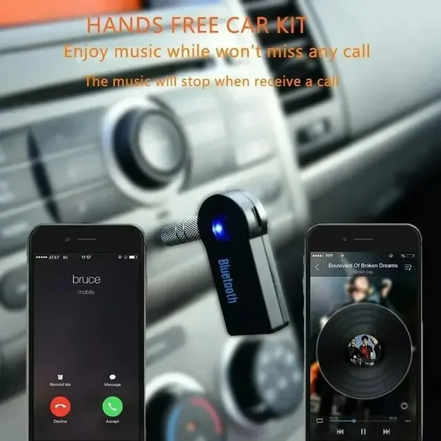 Receptor Bluetooth Aux Para Coche, Adaptador Bluetooth Jack 