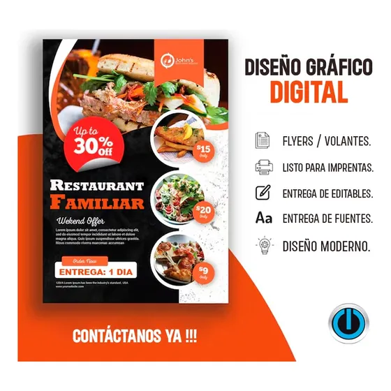 Diseño Gráfico Flyer Volantes / Tarjetas / Afiches Pendones