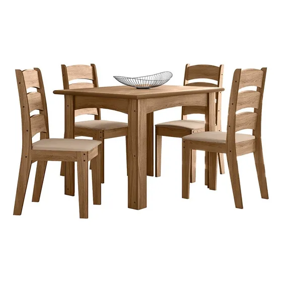 Juego De Comedor Mesa + 4 Sillas Premium LG Amoblamientos