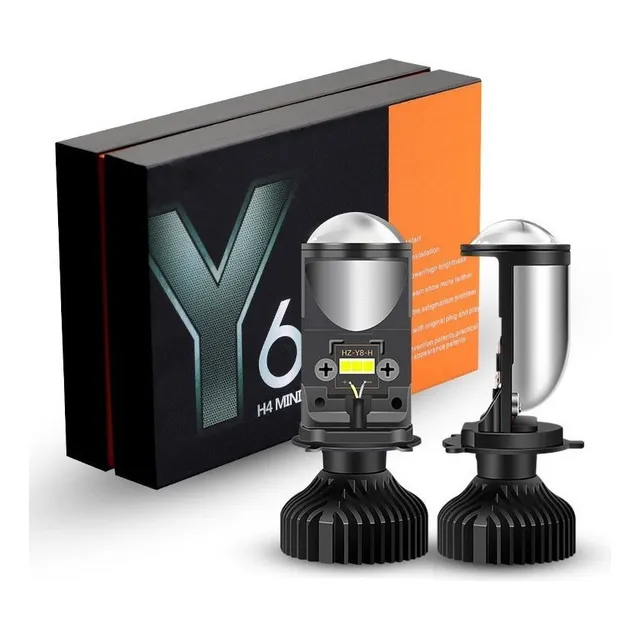 Kit De Focos H4/9003/lupa Proyectores De Luz Alta/baja N