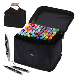 80* Conjunto De Marcadores Multicoloridos De Pintura E Desen 80* Conjunto De Marcadores Multicoloridos De Pintura E Desen