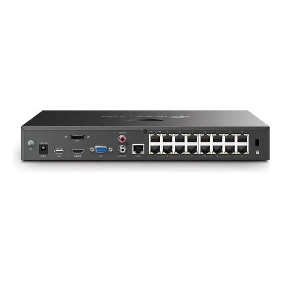 Nvr Tp-link Vigi 16 Canales Poe 4k 140w Audio Two Way H.265+
