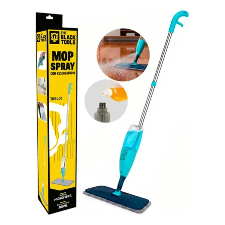 Mop Spray Rodo Com Reservatorio Vassoura Magica Limpeza Azul