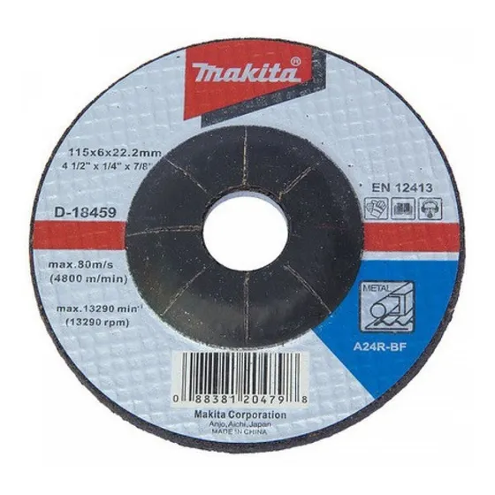 Disco Abrasivo De Desbaste Para Acero 4.5 X1/4 X7/8  A24r-bf