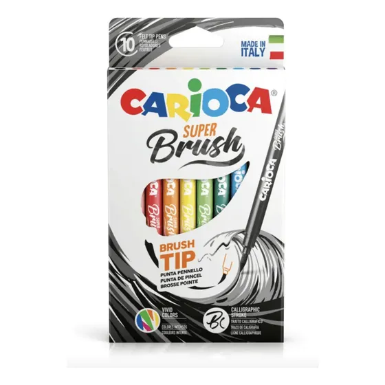 Plumones 10 Colores Brush Carioca
