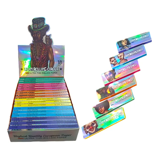 Papelillo Silver 1 1/4 Lion Rolling Circus 18 Unidades