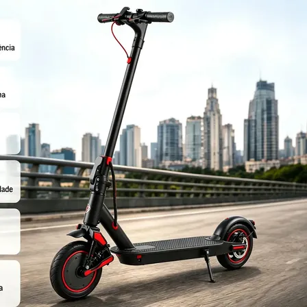 Patinete Elétrico Dobrável 400W 30km/h para Trabalho e Lazer