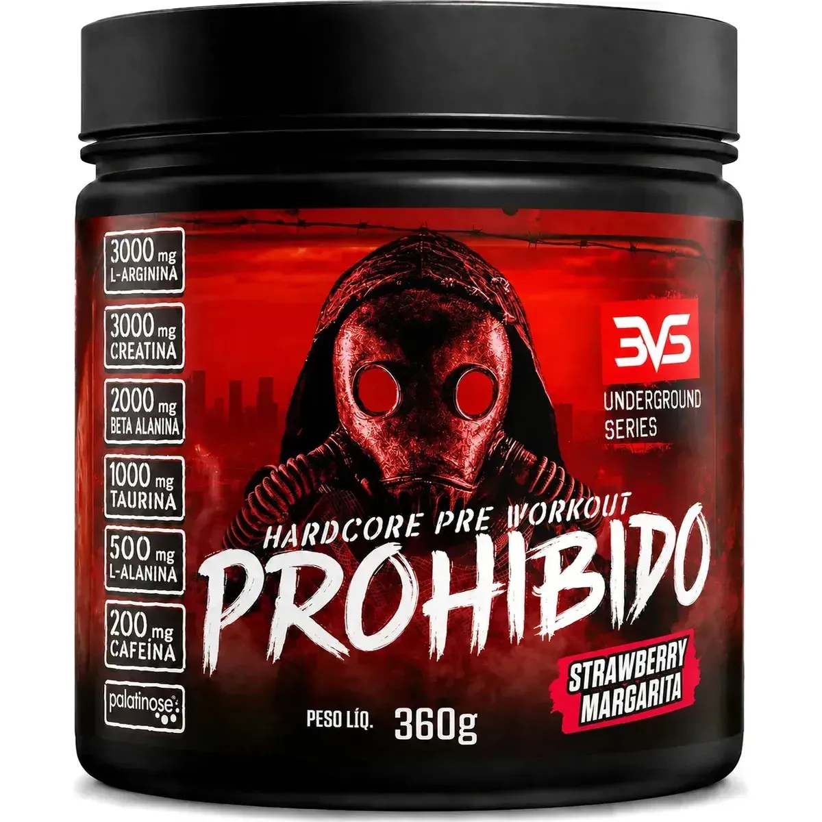 PROHIBIDO PRÉ TREINO 360g - Sabor: Strawberry Margarita (Morango) - A Combinação Perfeita de 8 Ingredientes que proporcionam energia do início ao fim do seu Treino — foto 7
