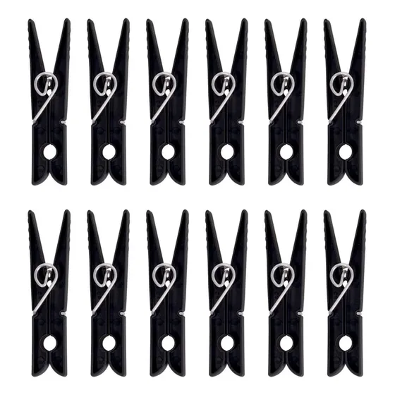 Palillos Pinzas Plásticas Mor 12 Piezas Ropa Cuerdas Tender