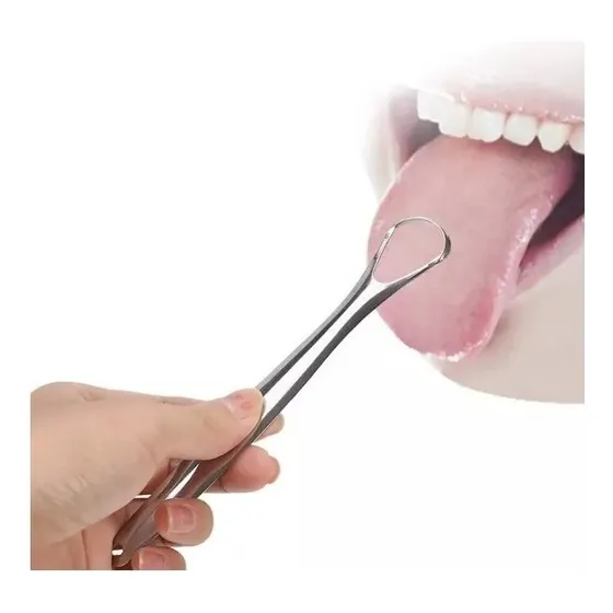 Limpiador De Lengua En Acero Inoxidable Raspador Lingual