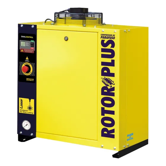Compressor De Ar De Parafuso 15 Hp 16 Bar Rotor Plus Laser 220v (trifásico)