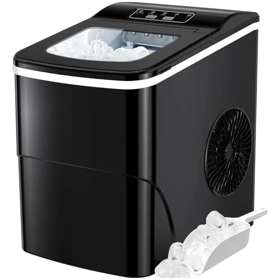 Máquina De Hacer Hielo Silonn 26 Kg/24 H, 9 Cubos De Hielo E