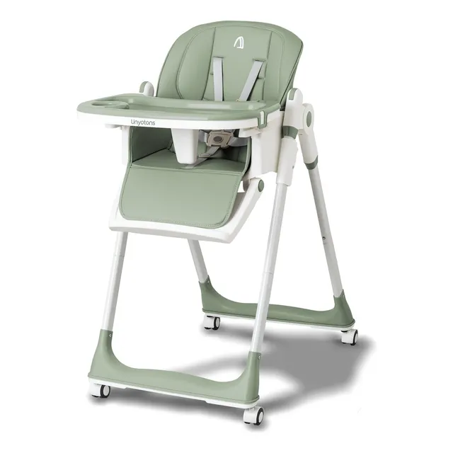 Silla Periquera Alta Para Bebe 5 En 1 Color Verde Silla periquera ajustable