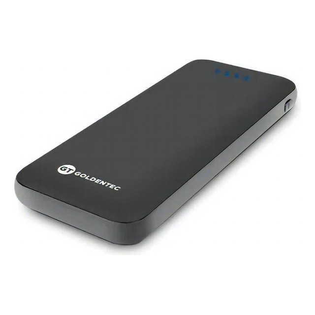 Carregador Portátil 5000mah Com 2 Portas Usb Ultraslim Cor Preto Goldentec Carregador Portátil 5000mah Com 2 Portas Usb Ultraslim Cor Preto Goldentec