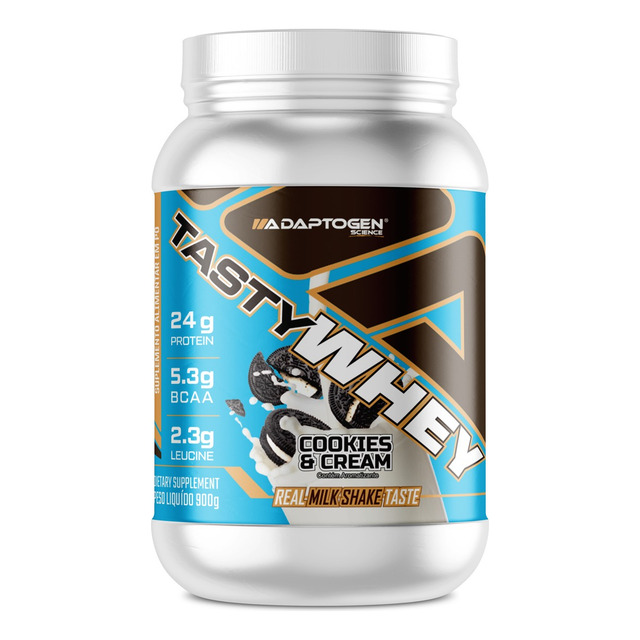 Suplemento Tasty Whey 3w Gourmet Whey Protein Adaptogen Science Pote 900g Sabor Cookies & ... Suplemento Tasty Whey 3w Gourmet Whey Protein Adaptogen Science Pote 900g Sabor Cookies & ...