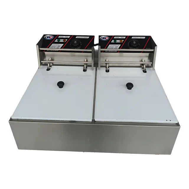 Freidora Electrica Doble Tina 12 Litros Industrial 110v  