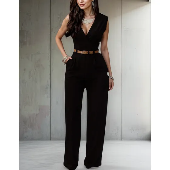 Palazzo Jumper Elegante Moda Largo Casual Dama Azary