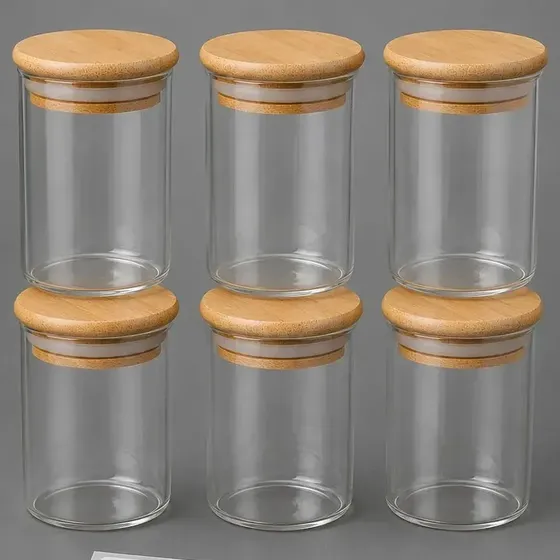 Kit 6 Pote Vidro Porta Temperos Hermético Cozinha C/ Brinde