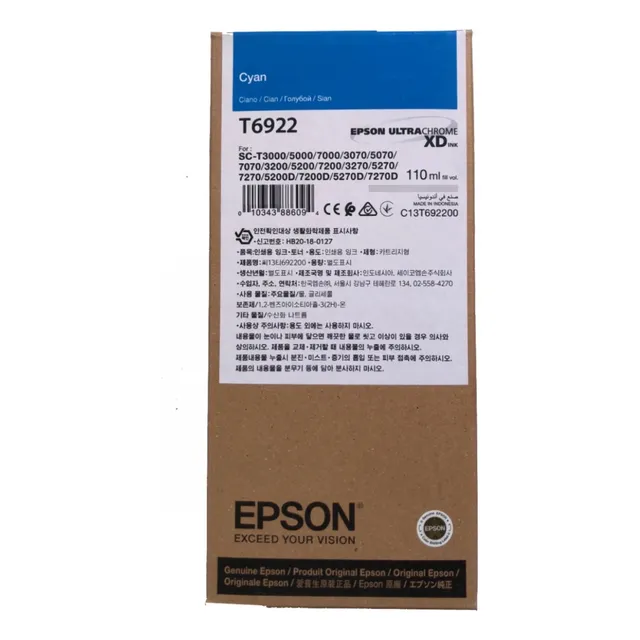 Tinta Epson Original T6922 Cyan